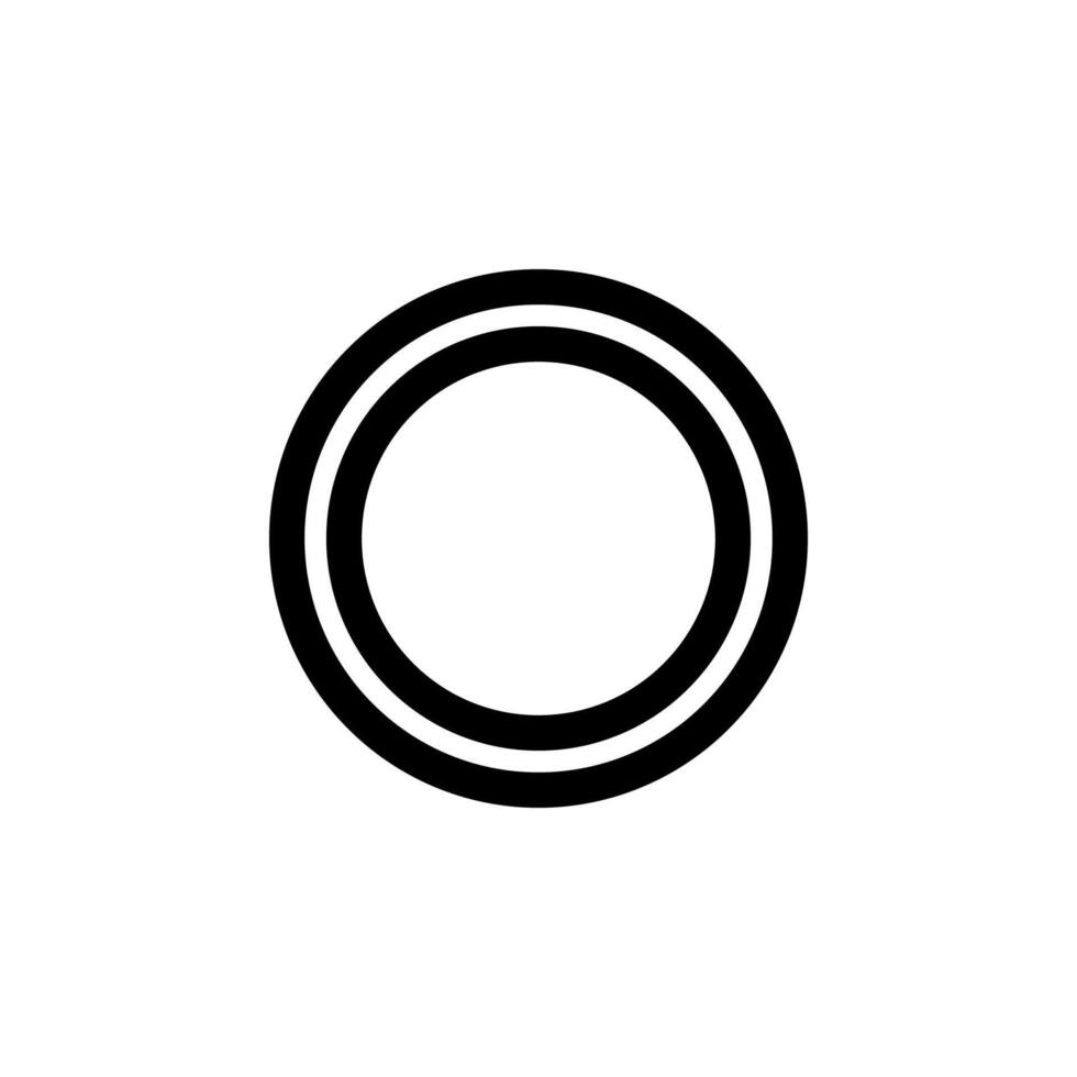 Clean Line Radio Button Thin Glyph for Dashboard and User Control vector