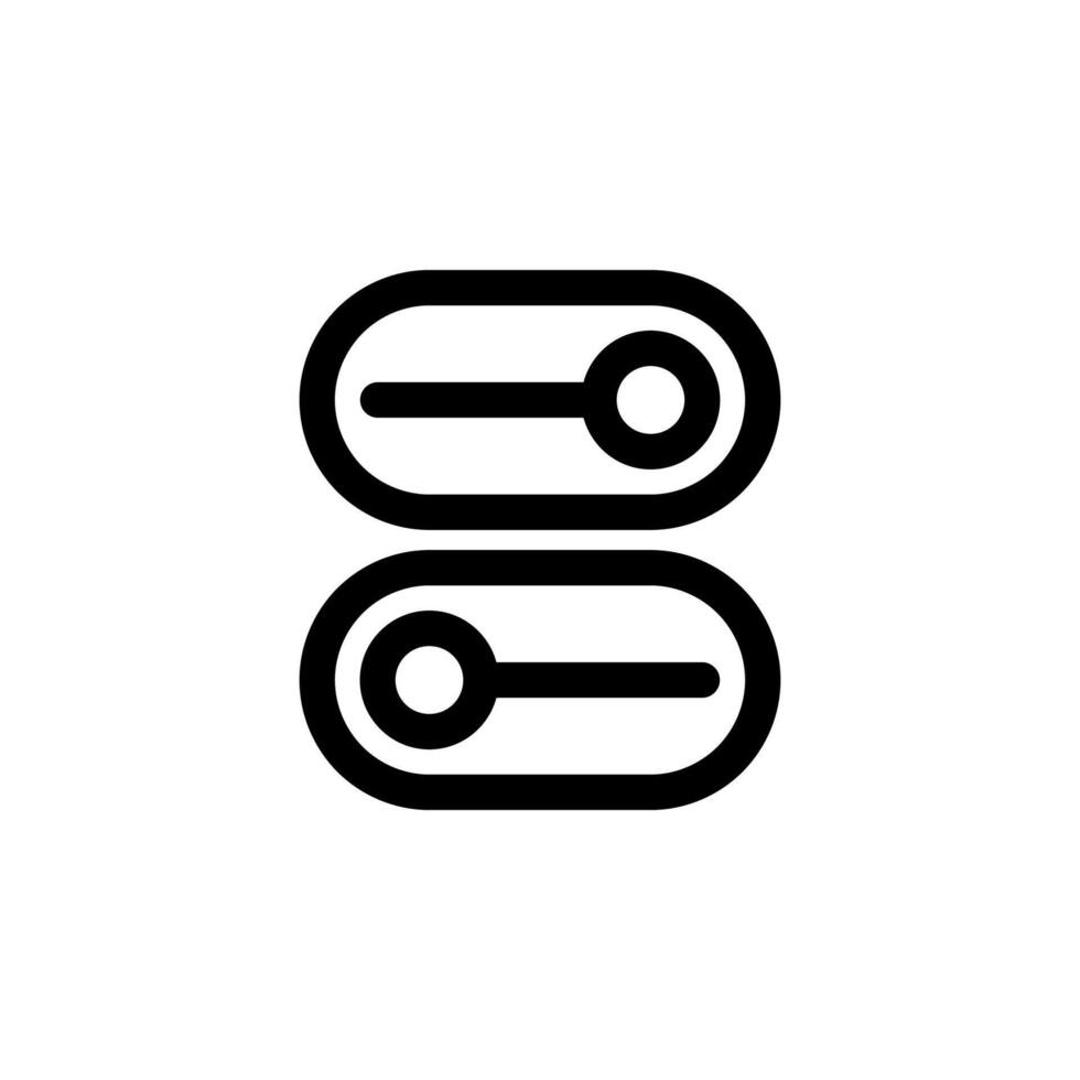Line Switch Icon Thin Outline for Mobile App and Web Interface vector