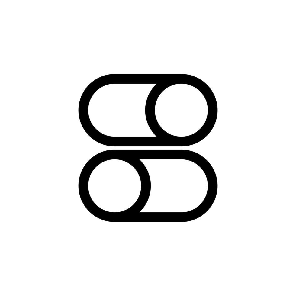 Elegant Line Switch Outline Icon for UX, System, and Configuration vector