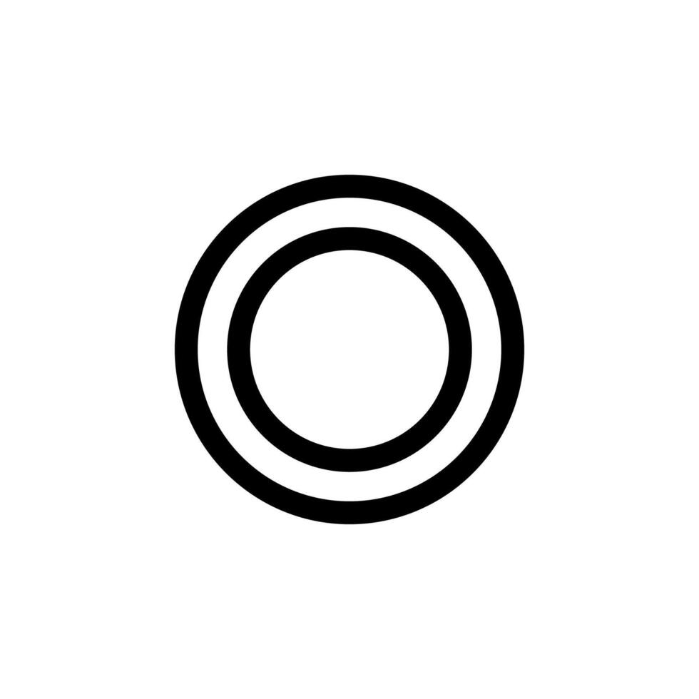 Simple Line Radio Button Black Thin Icon for Modern Interface Design vector