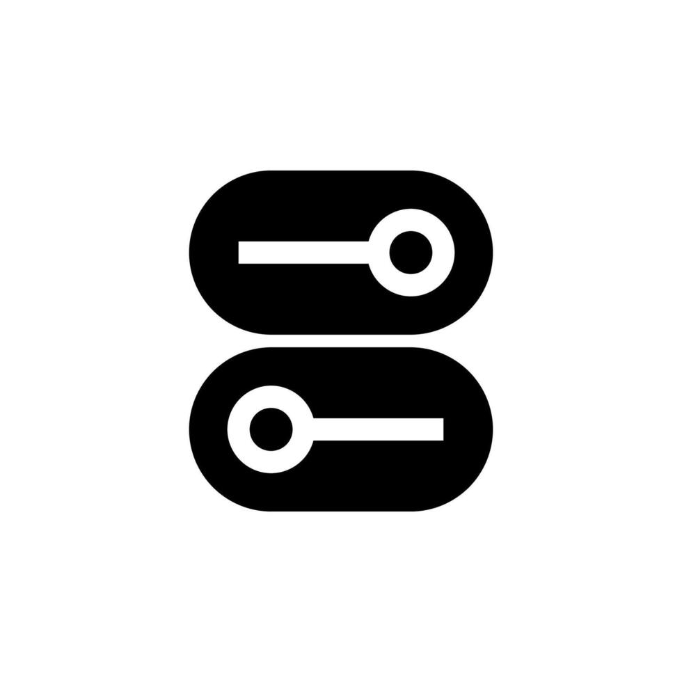 sólido cambiar icono negro glifo para móvil aplicación y web ui ux vector