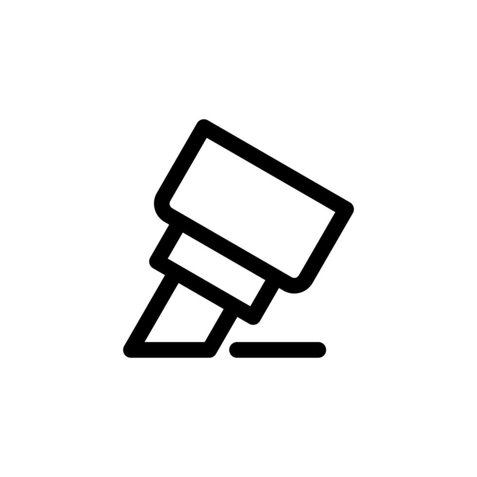 Line Highlight Icon Thin Outline Marker Pen for Mobile App and Web UI vector