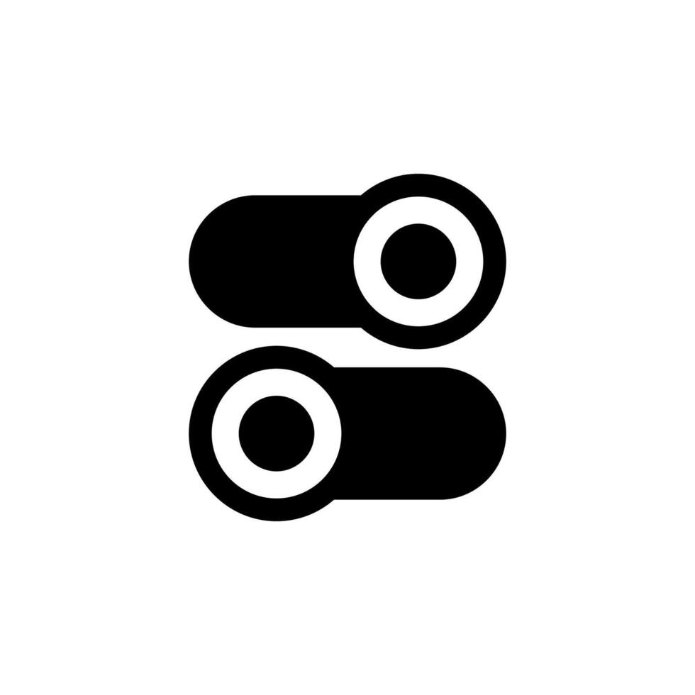 Bold Solid Switch Icon for Settings, Control, and Navigation vector