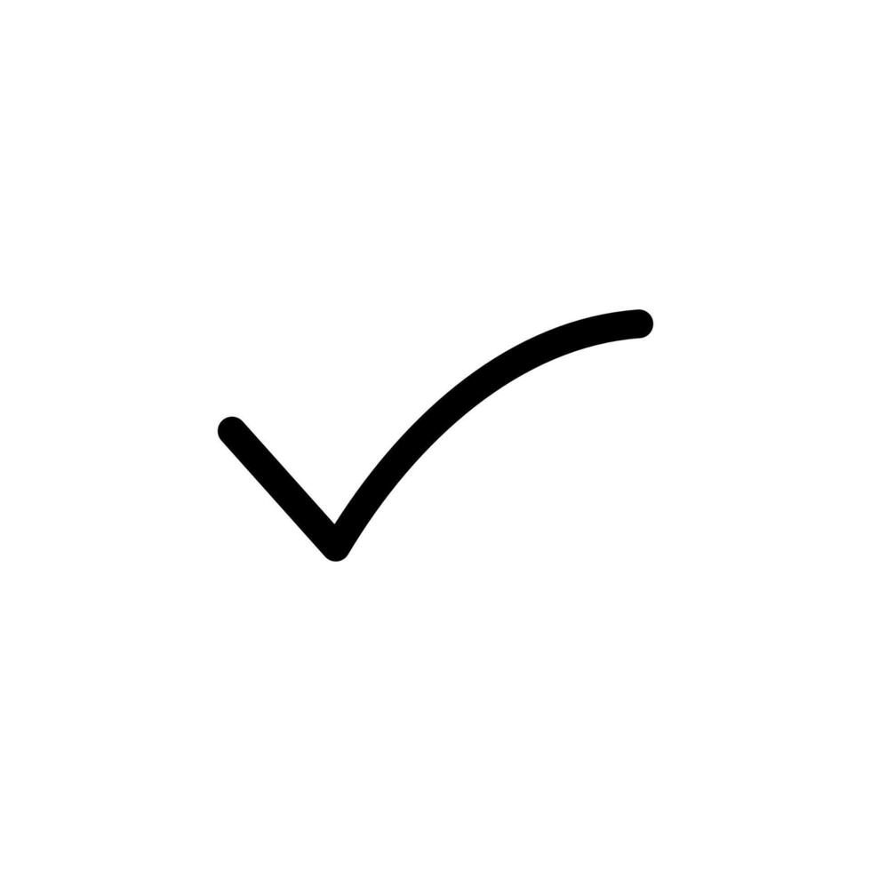 Line Checkbox Icon for Task, Survey, and Digital Form Tools vector