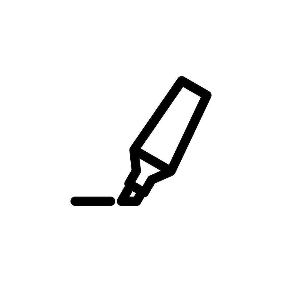 Simple Line Highlight Black Thin Icon for Modern Interface and Writing vector