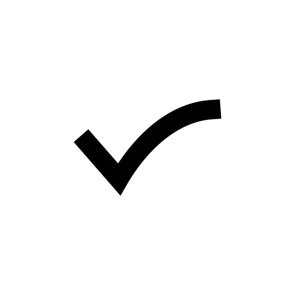 Clean Solid Checkbox Glyph for Voting, Option, and Confirmation vector