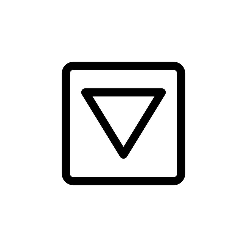 Clean Line Dropdown Thin Glyph for Options, Forms, and Controls vector