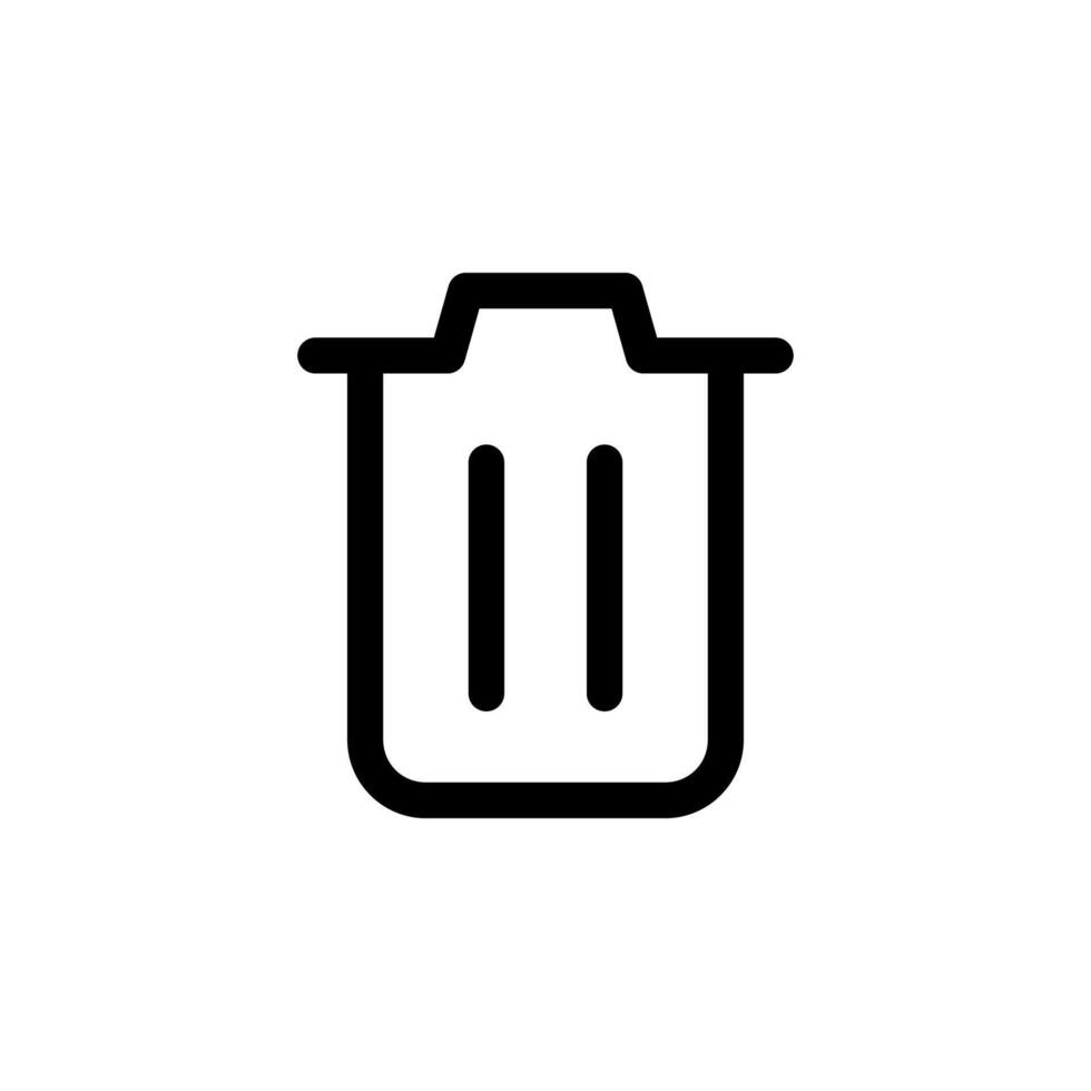 Clean Line Delete Thin Glyph Icon for Digital Workflow and Content Management vector