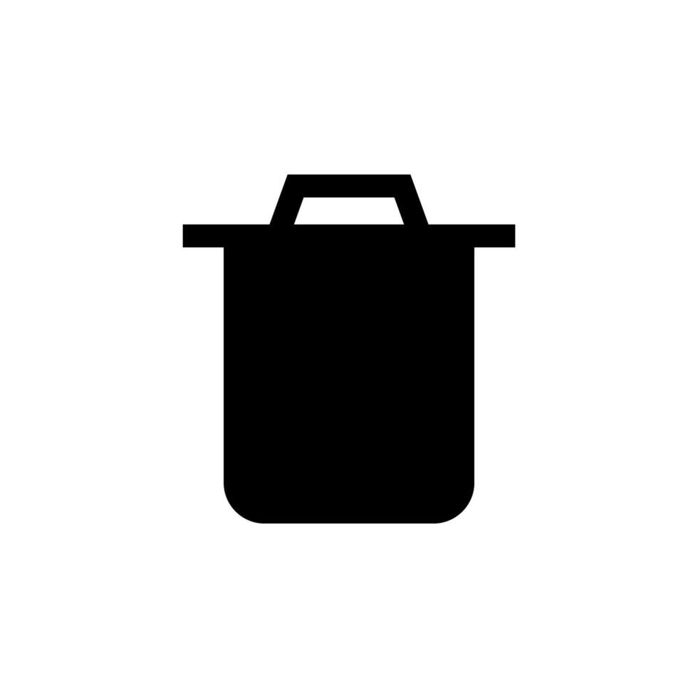 Modern Solid Delete Glyph Icon for Digital Workflow and Content Management vector