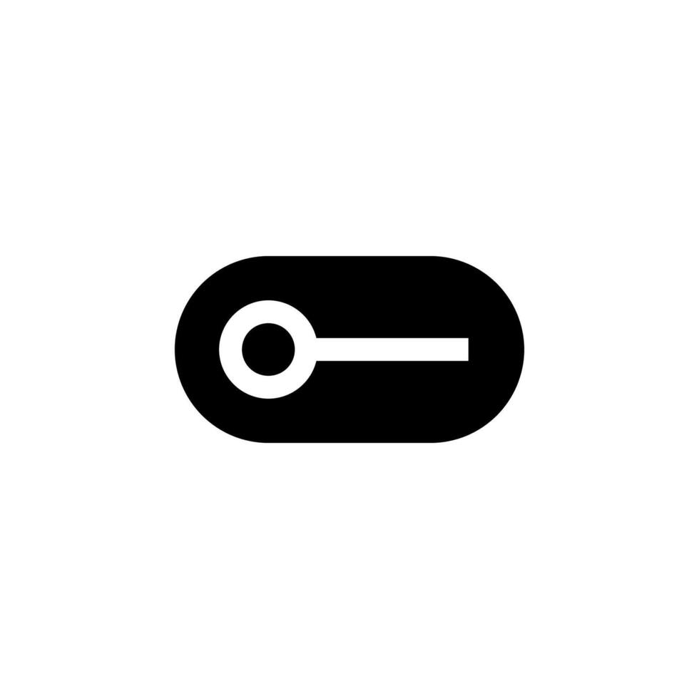 Bold Solid Toggle On Symbol for Settings, Control, and Features vector