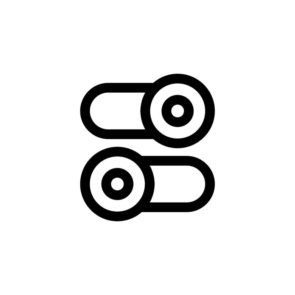 Clean Line Switch Thin Glyph for Dashboard, Options, and Features vector