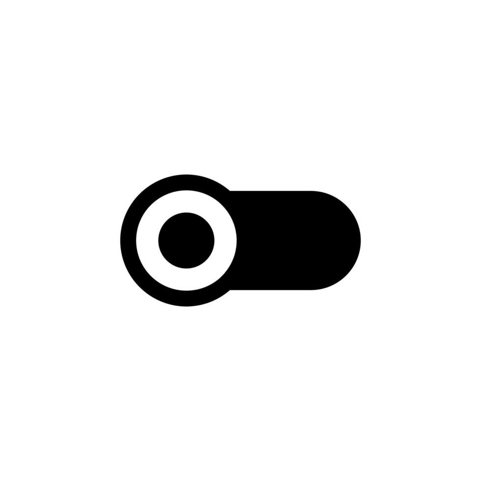 Minimal Solid Toggle On Glyph for Interface, Menu, and Dashboard vector