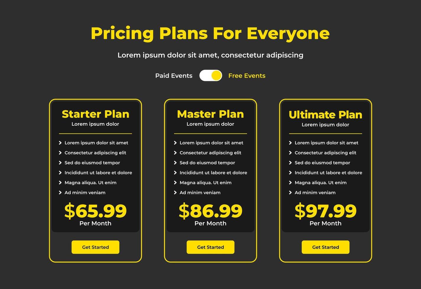 comparison price chart template design for web business vector