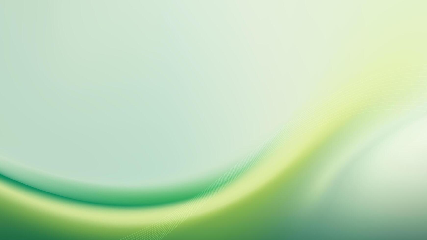 A calming abstract background with fresh green and chartreuse waves. vector