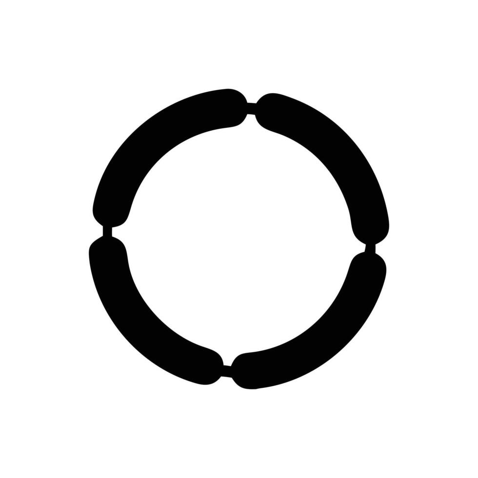 Circular chain link icon on white background Keywords circle, ring, chain, link vector