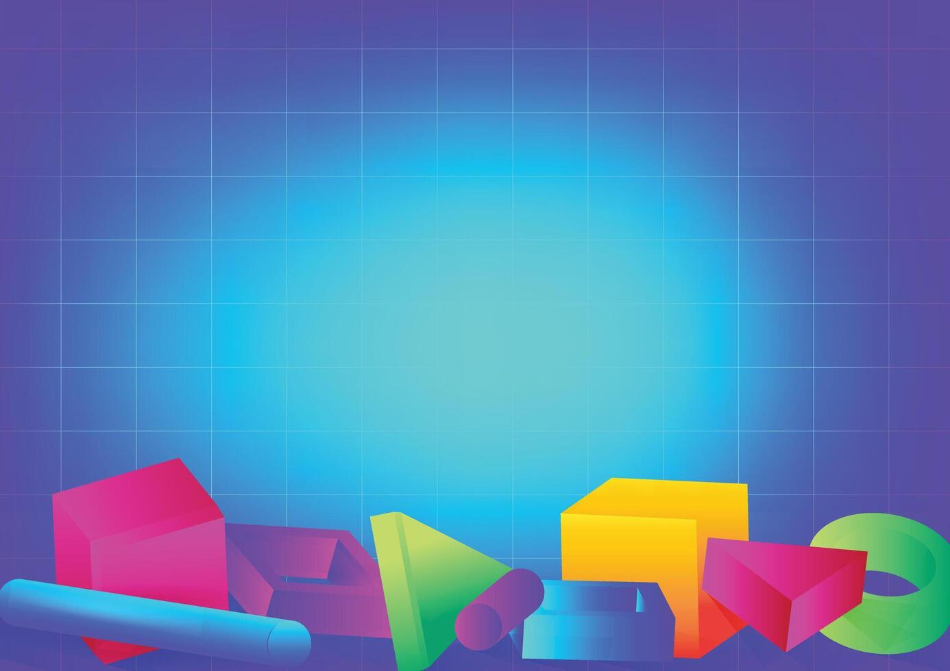 3d abstract shapes background concept vector
