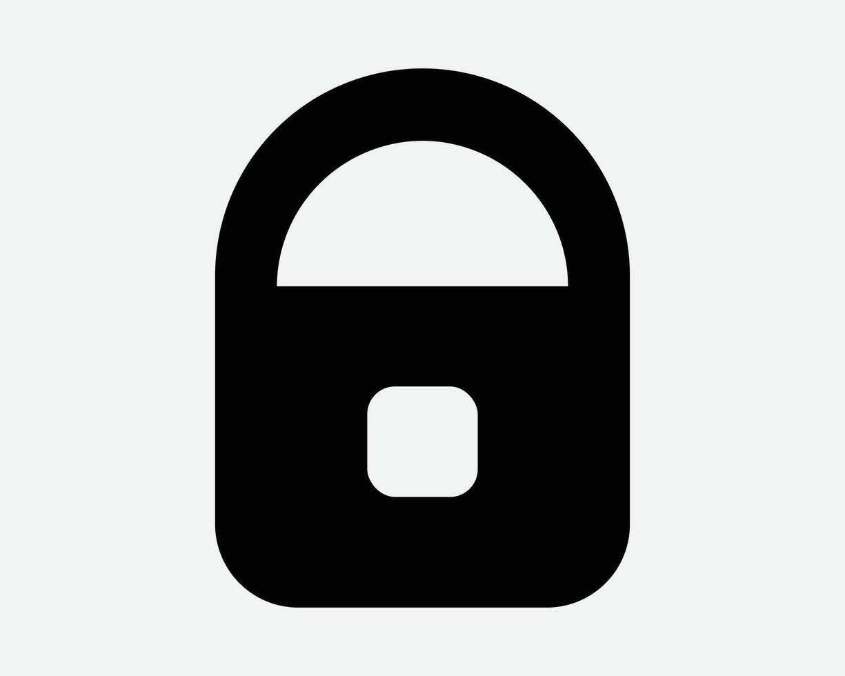 Padlock Shape Icon Pad Lock Locker Safety Sign Password Privacy Secure Symbol Encrypted Security Safe Secret Shield Firewall Defense Code Guard vector