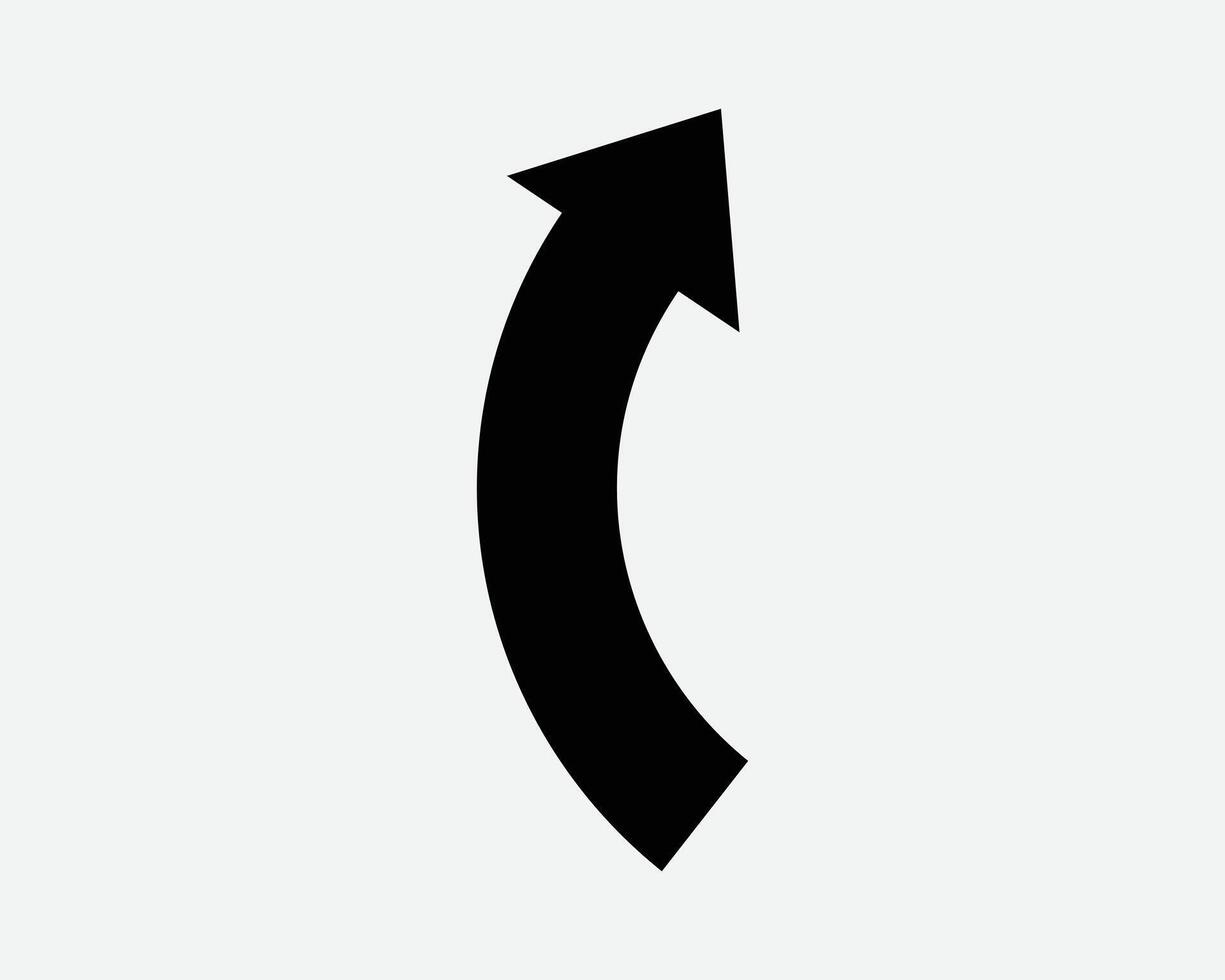Up Arrow Turn Right Curve Rightward Icon Pointer Pointing North East Direction Northeast Point Position Navigation Road Traffic Sign Path Symbol vector