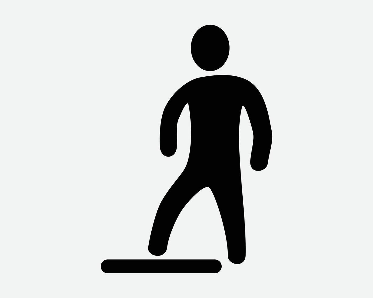 Stepping Up Stick Figure Icon Man Taking Step Upwards Climb Career Progress Climbing Path Stairs Staircase Forward Challenge Sign Symbol Person Shape vector