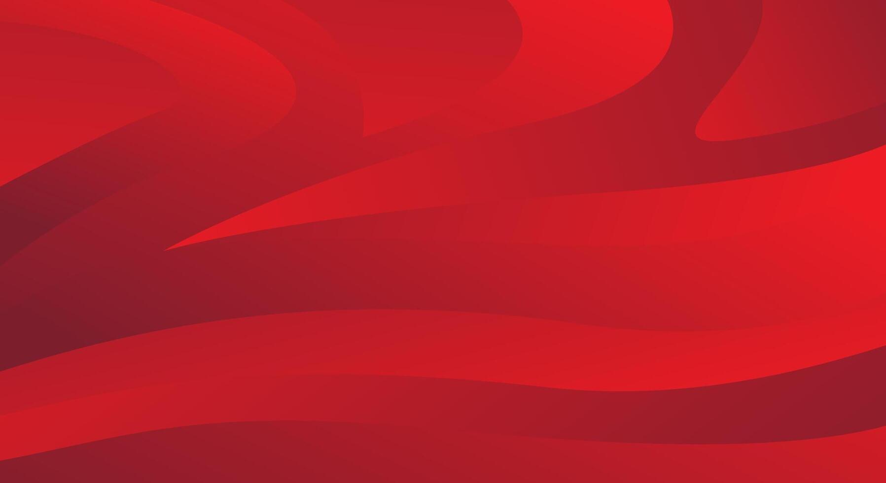 Red gradient wavy dynamic flow background vector
