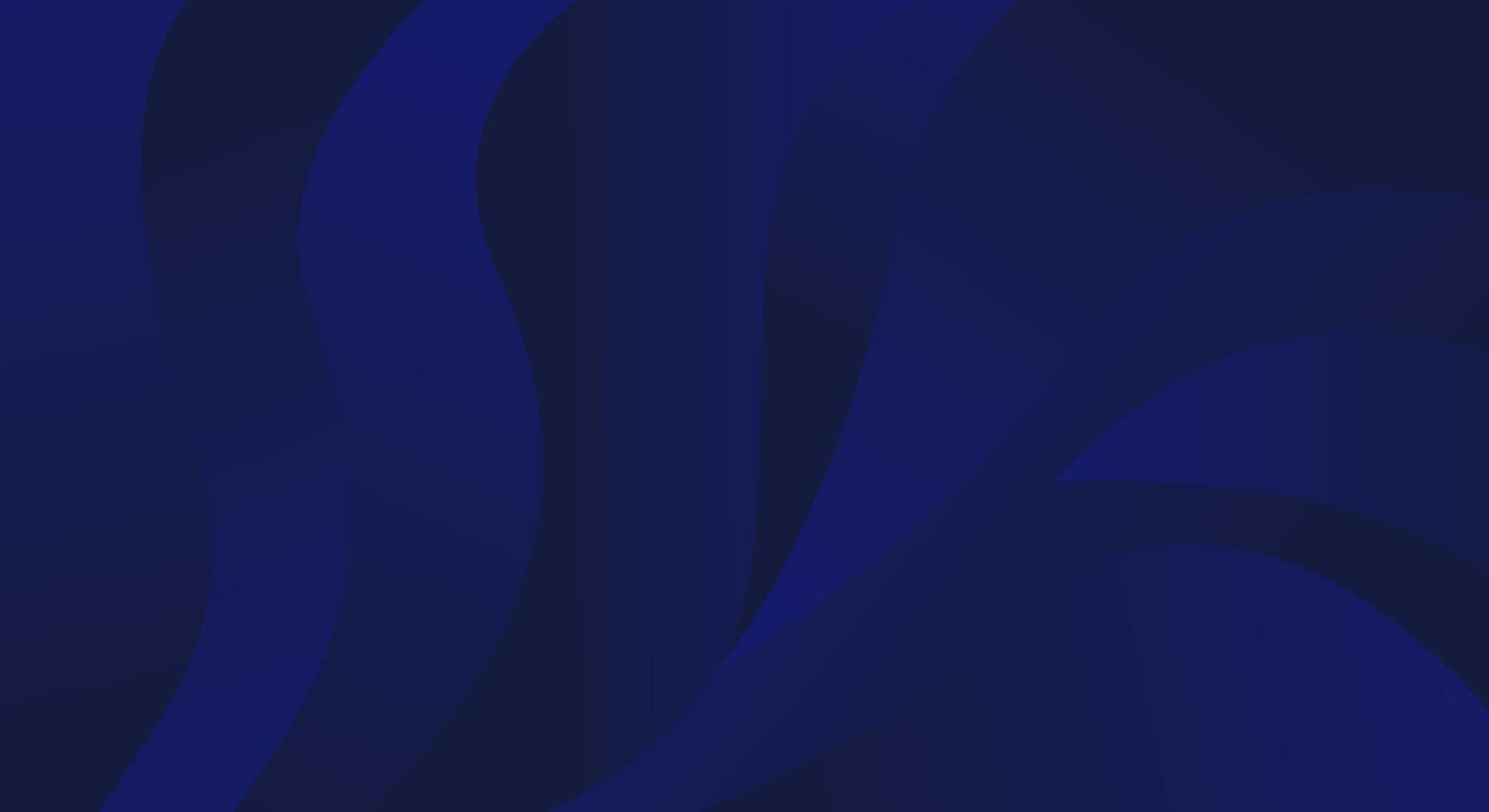 Dark blue gradient wavy dynamic flow background vector
