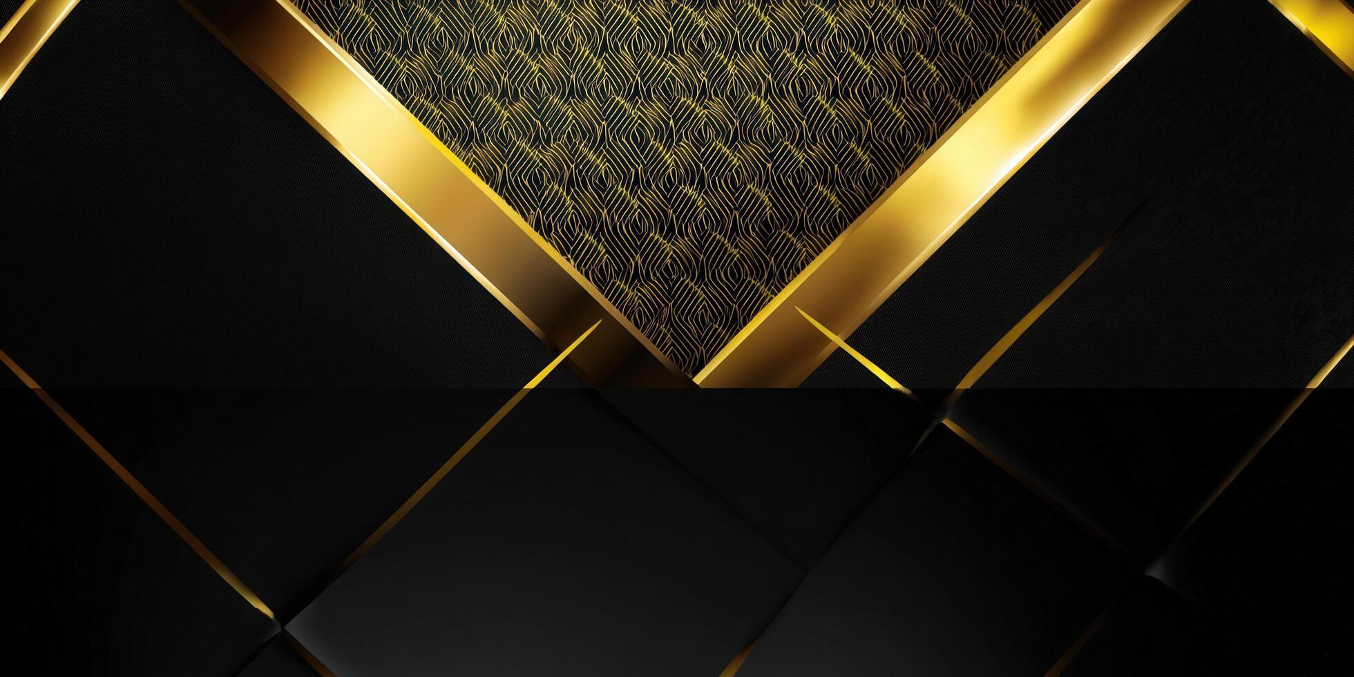 A luxurious abstract design in gold and black, creating a modern and stylish background. photo
