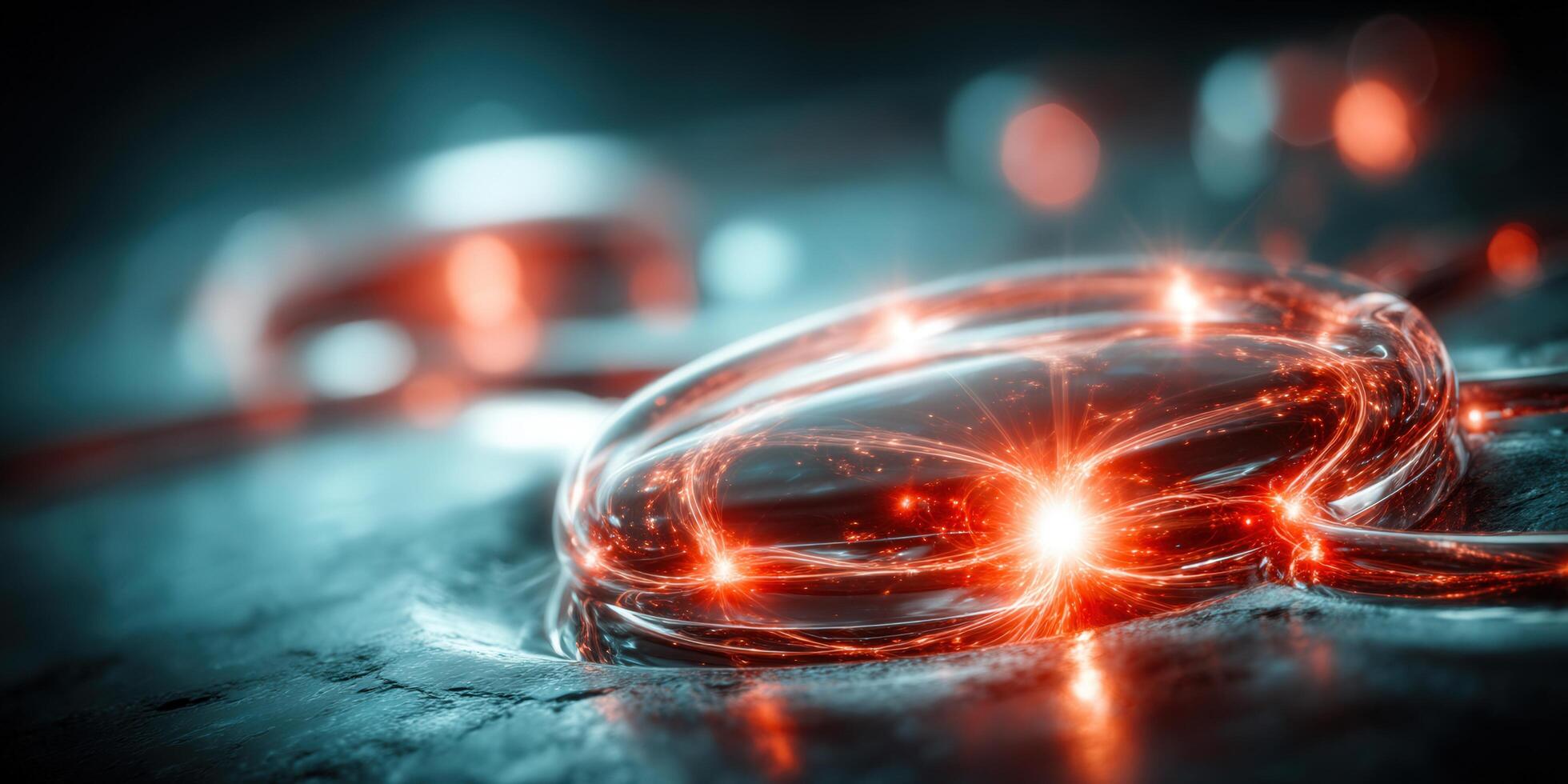 Intricate network of glowing lines, symbolizing digital connectivity and data flow. photo