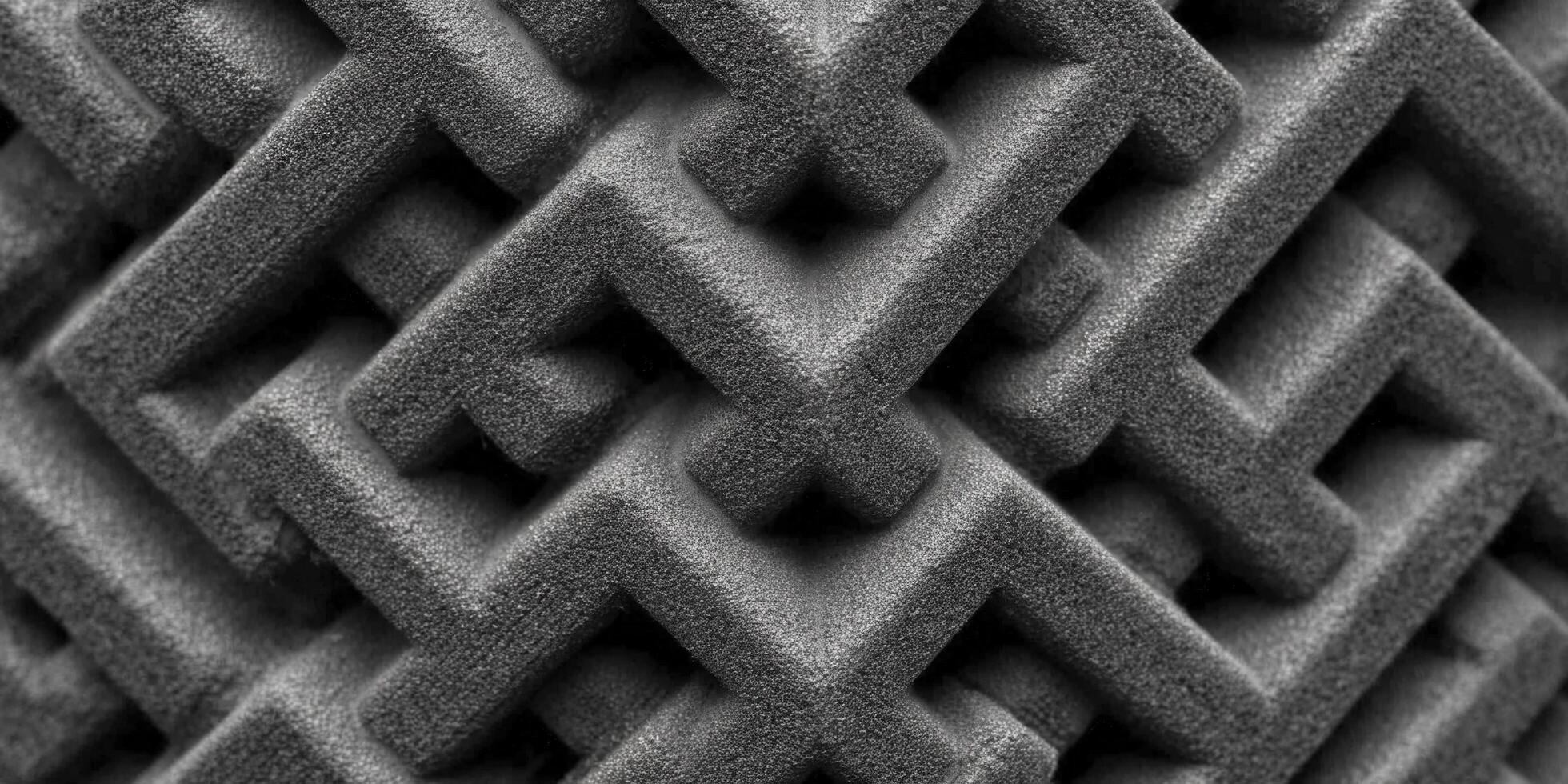Intricate gray geometric pattern with detailed textures, creating a compelling visual. photo