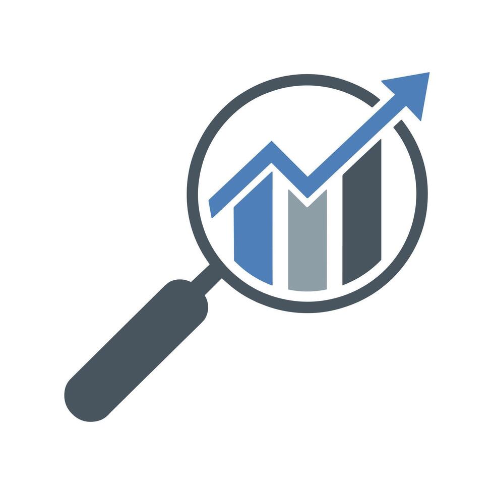 aumentador vaso terminado creciente bar grafico con hacia arriba flecha gráfico bar gráfico buscar vector