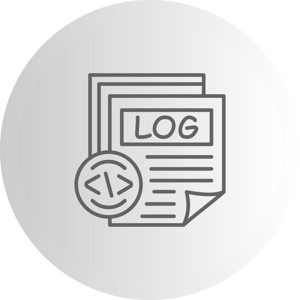 Log File Minimal Line Feature Graphic vector