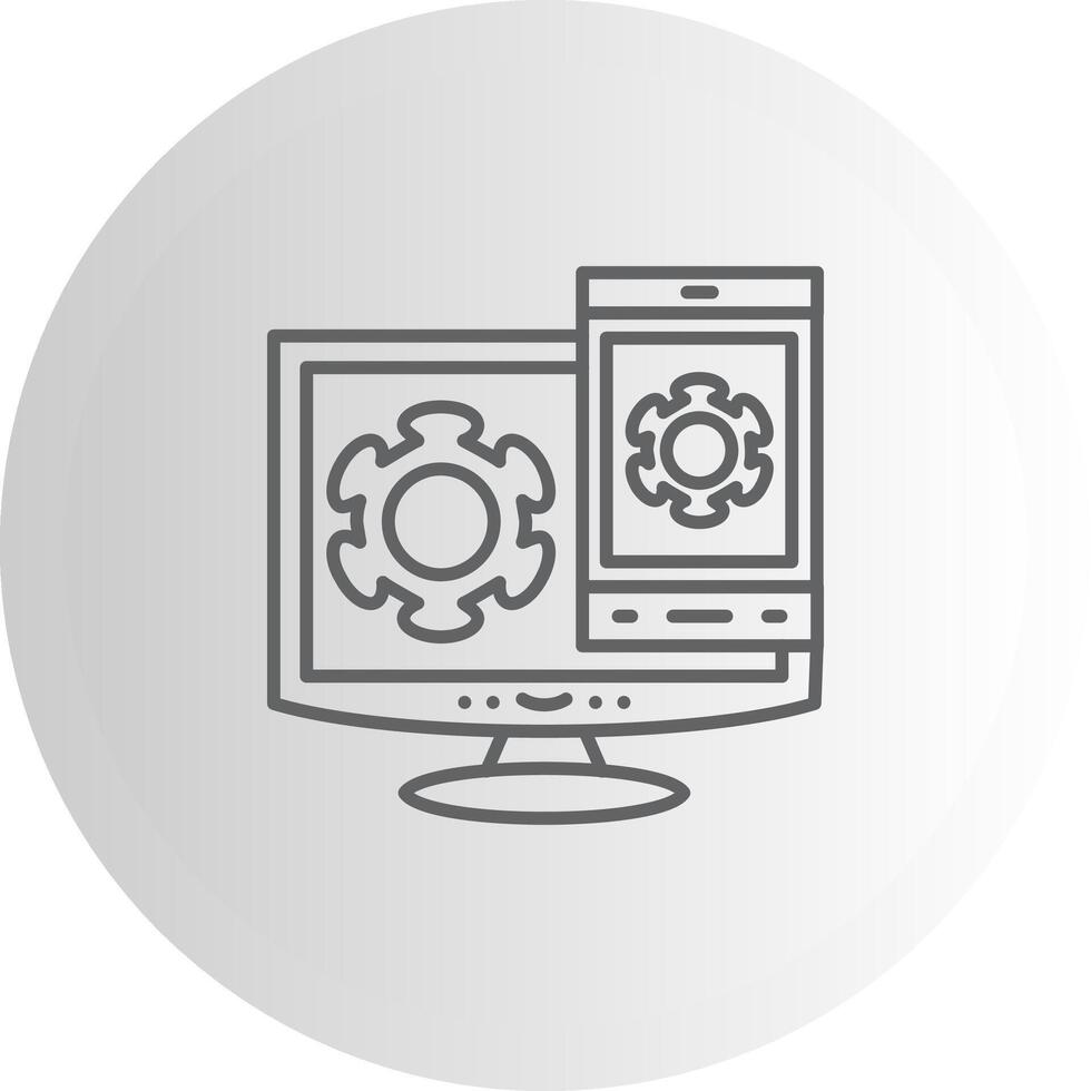 Screen Mirroring Clean Design Mark Element vector