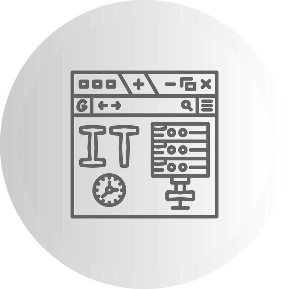 Website Cache Compact Design Glyph Asset vector