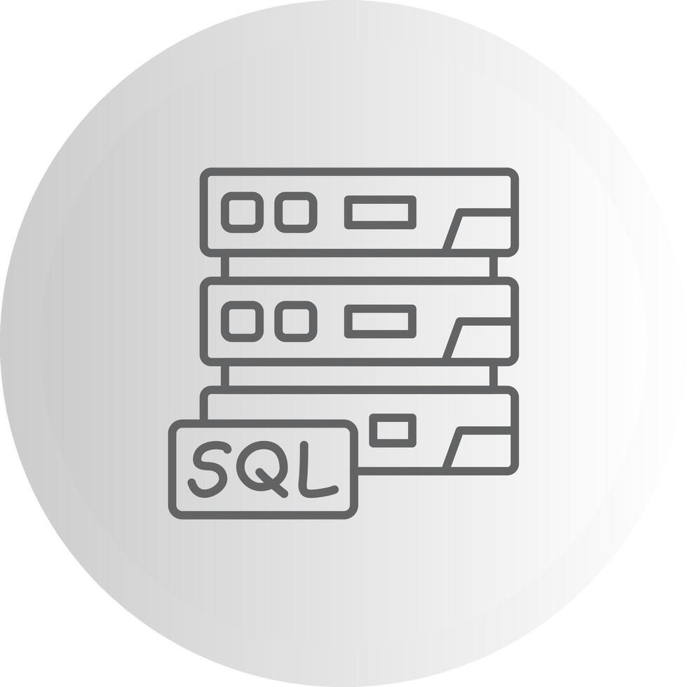 Sql Server Iconic Design Element Layout vector