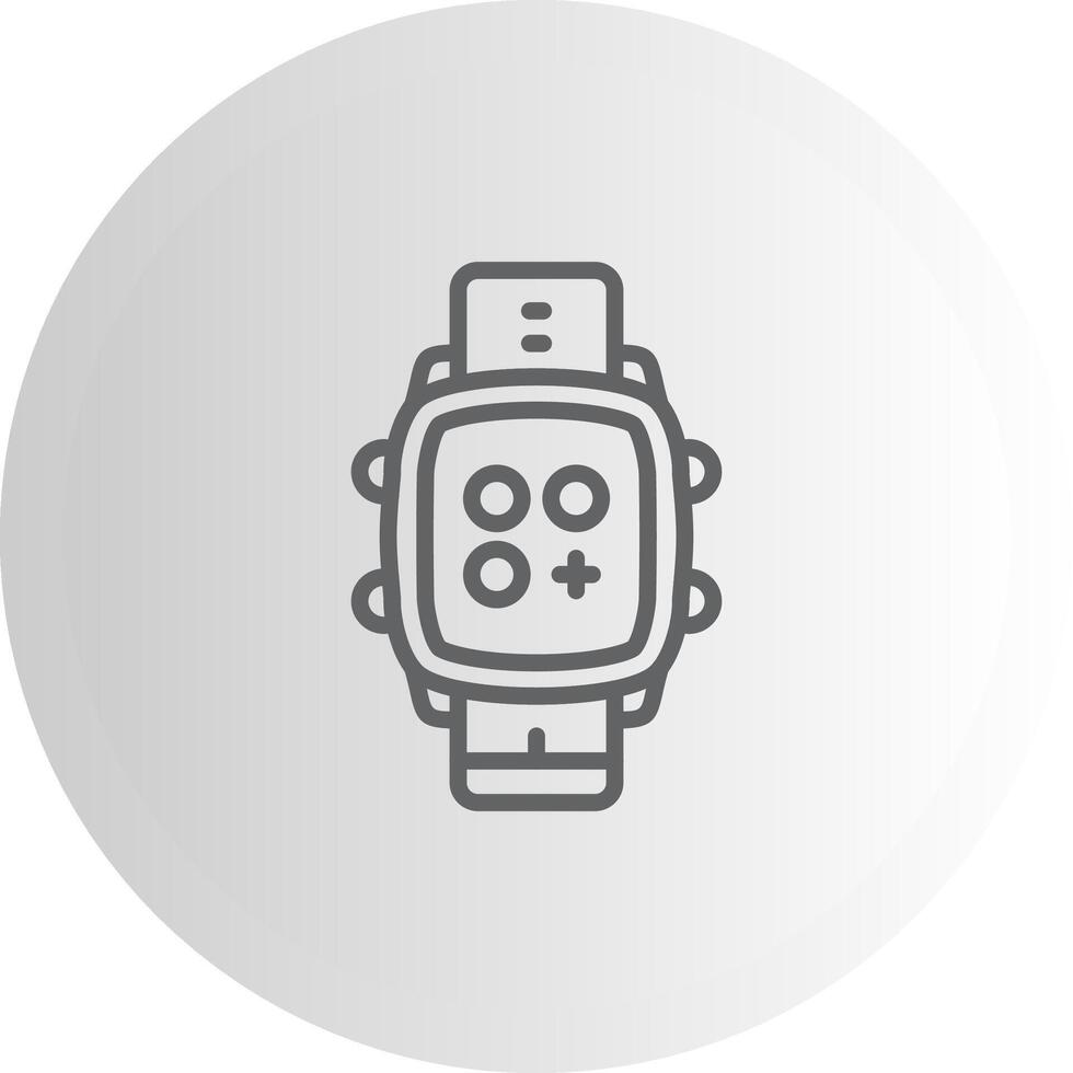 Smart Watch App Elegant UI Object Graphic vector