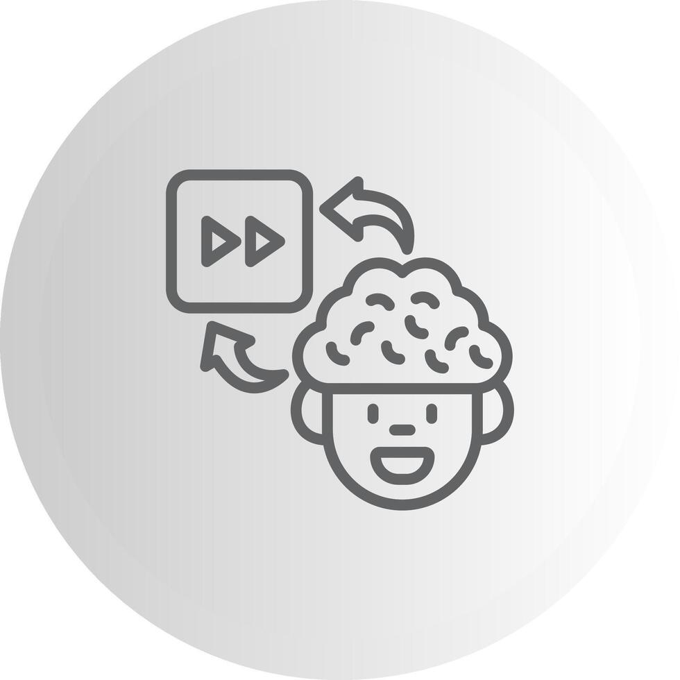 Brain Fastforward Clean Web Symbol Graphic vector