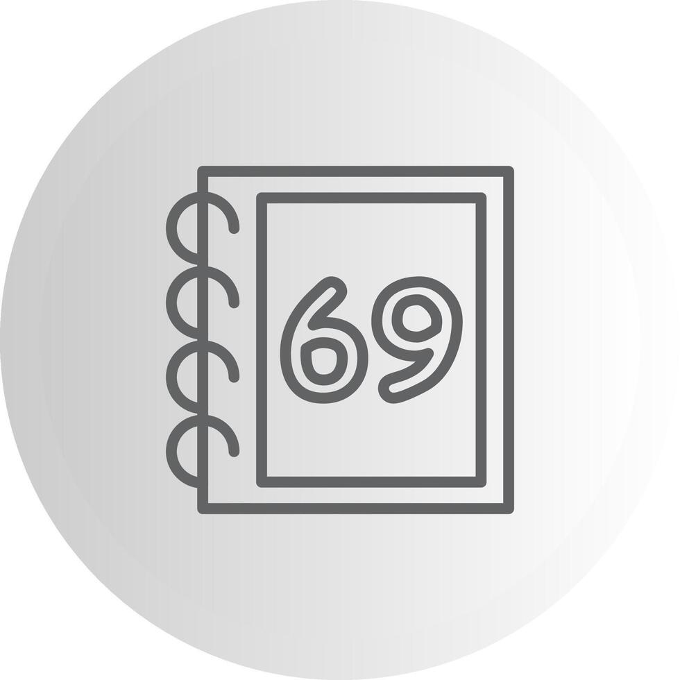 Math Sixty Nine Feature Highlight Mark Layout vector