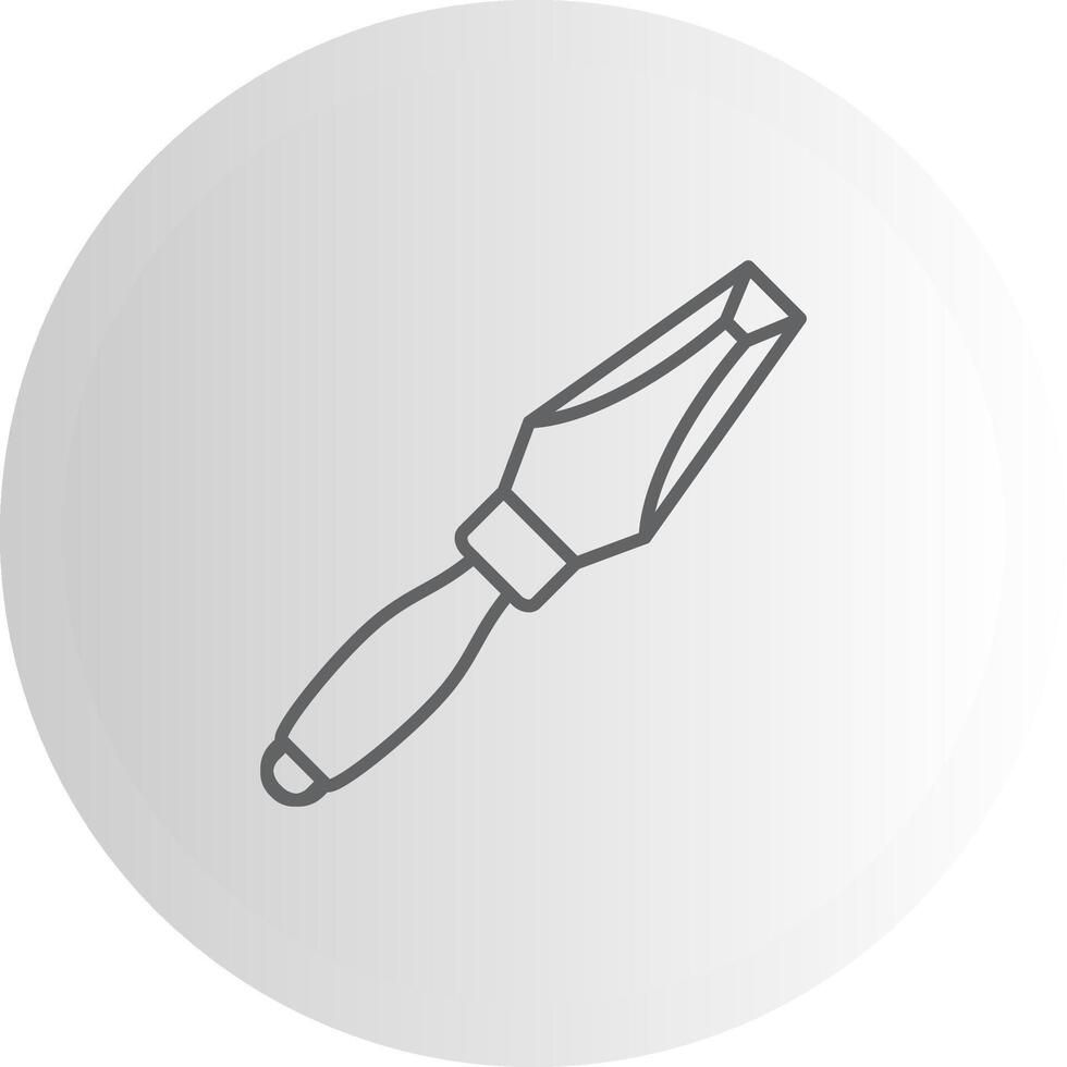 Wood Chisel Outline Style Element Layout vector