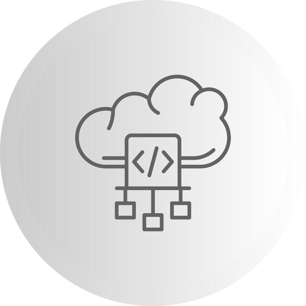 Cloud Deployment Display Optimized Graphic Asset vector