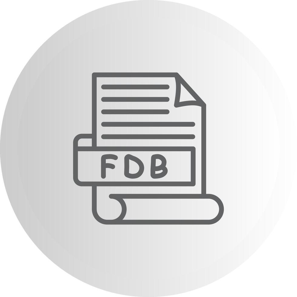 FDB Outline Mark Symbol vector