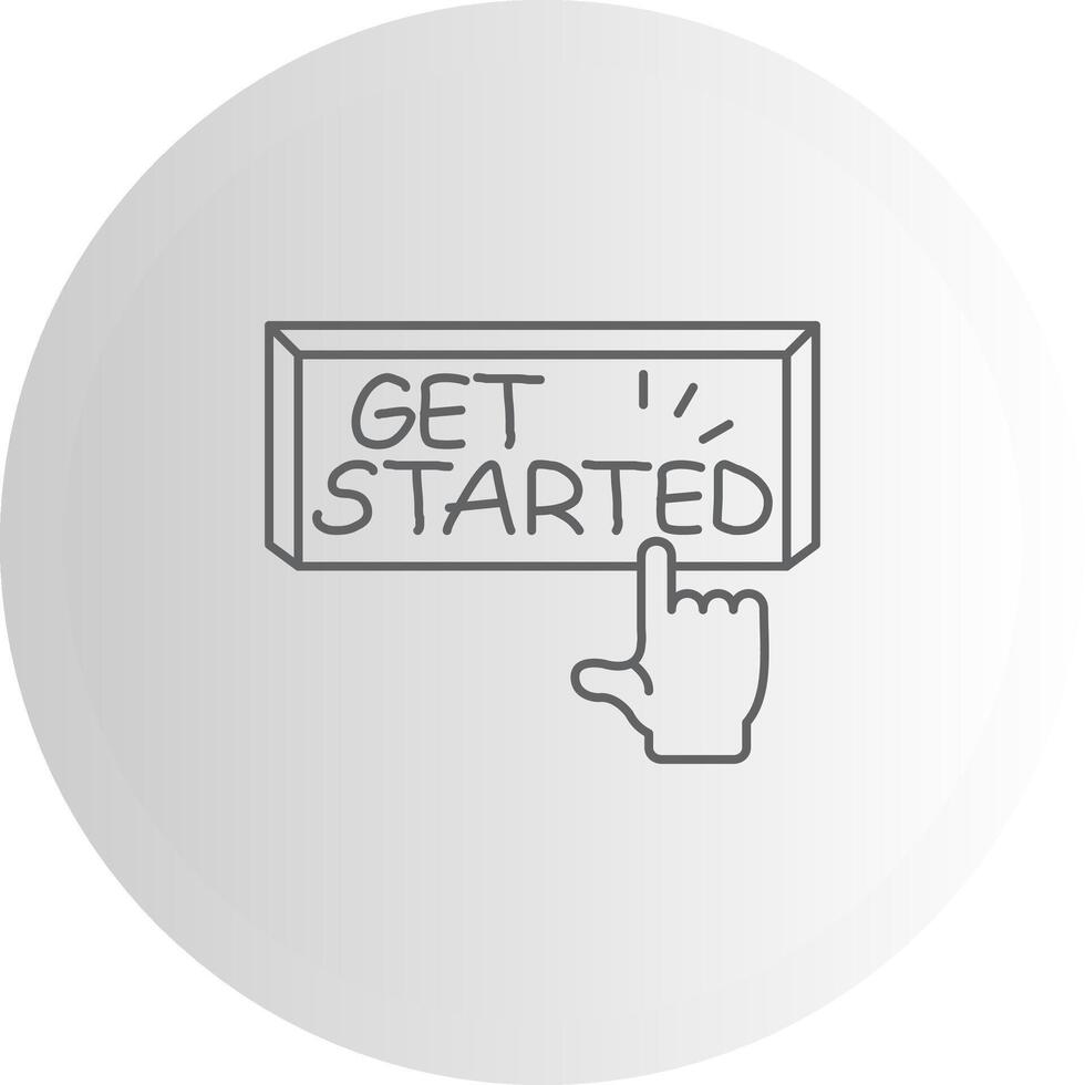 Get Started Tech UI Element Layout vector