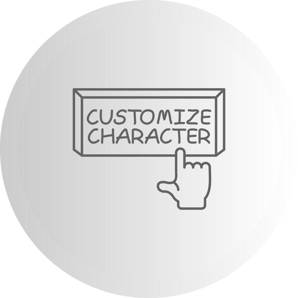 Customize Character Dashboard UI Element Graphic vector