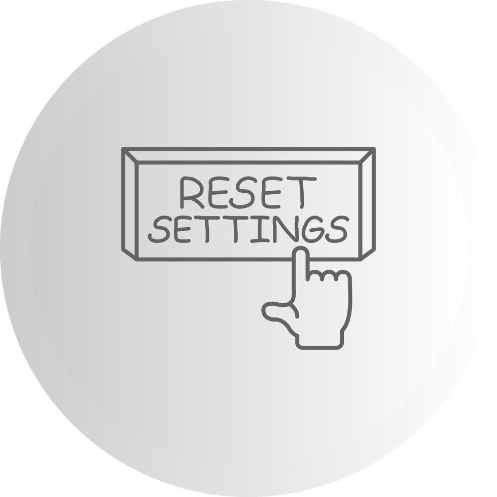 Reset Settings Display Optimized Graphic Asset vector