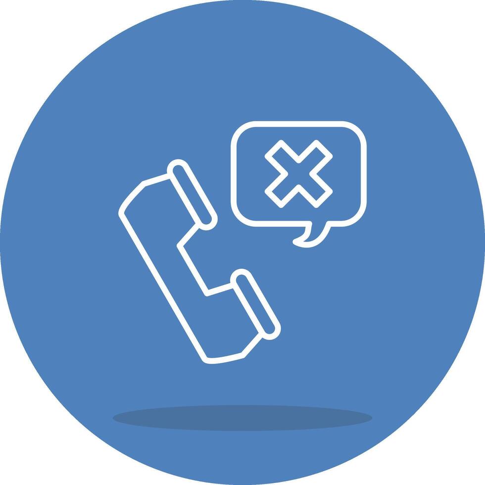 Call Rejected Compact Minimal Graphic Layout vector