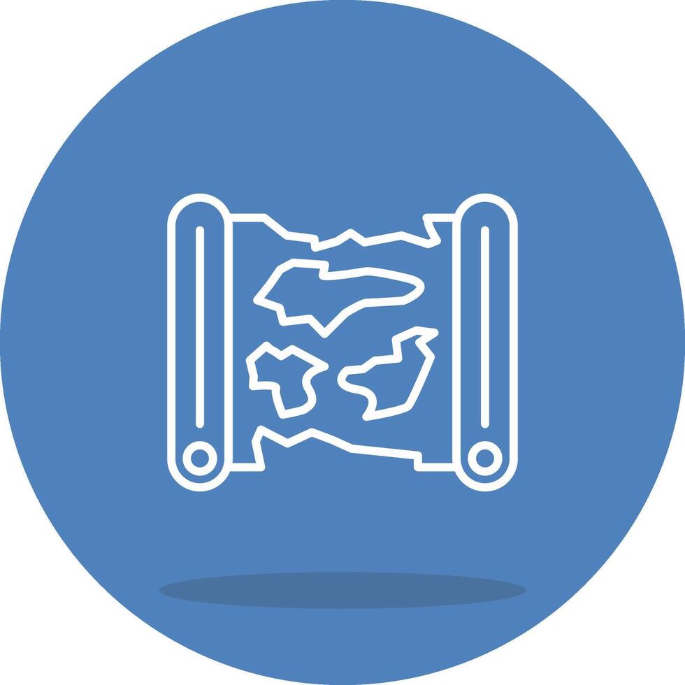 Scroll World Map Compact Minimal Graphic Layout vector