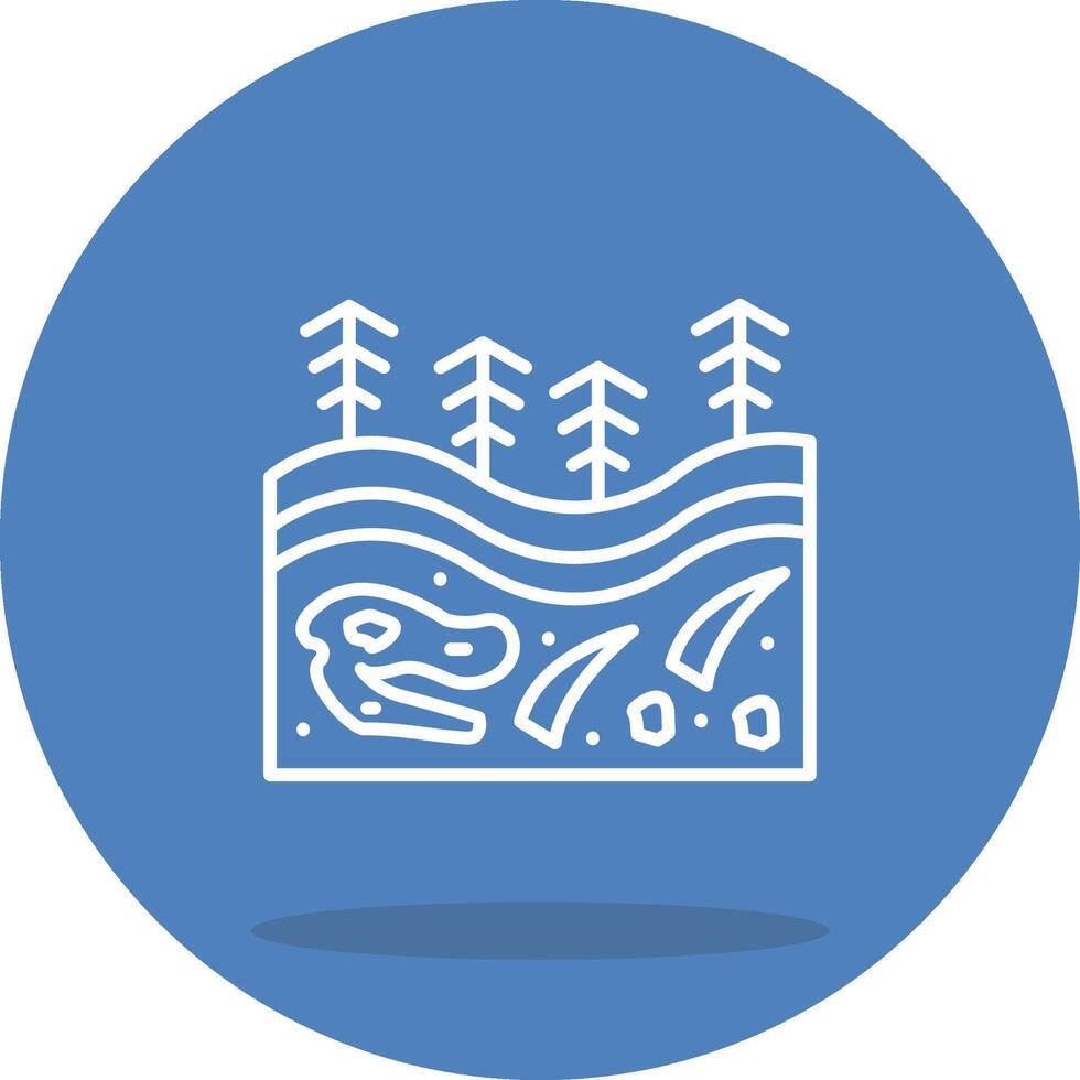 Fossils Underground Sharp Graphic Line Work vector