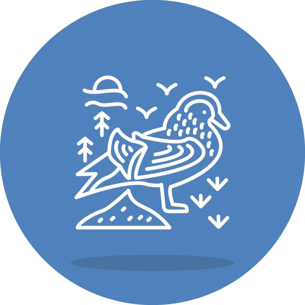 Mandarin Duck Streamlined Web Graphic Design vector