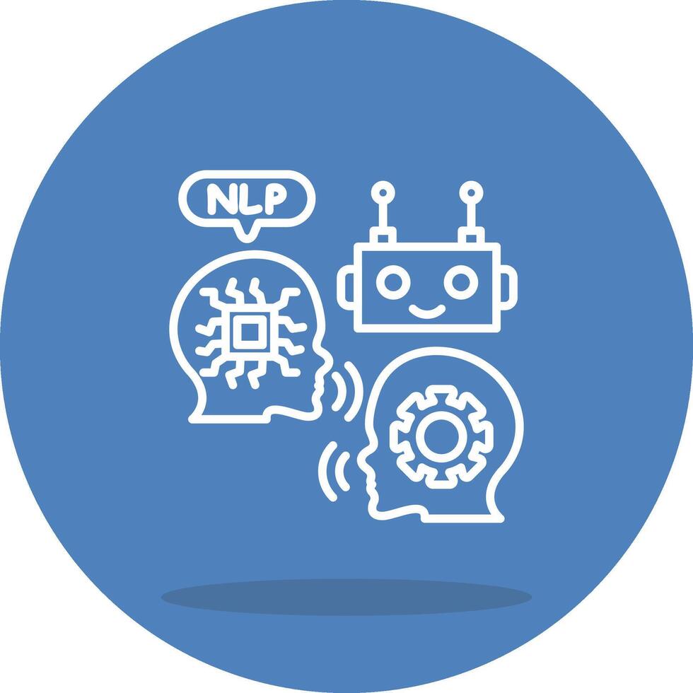 Nlp Robot Mind Distinct Visual Design Layout vector