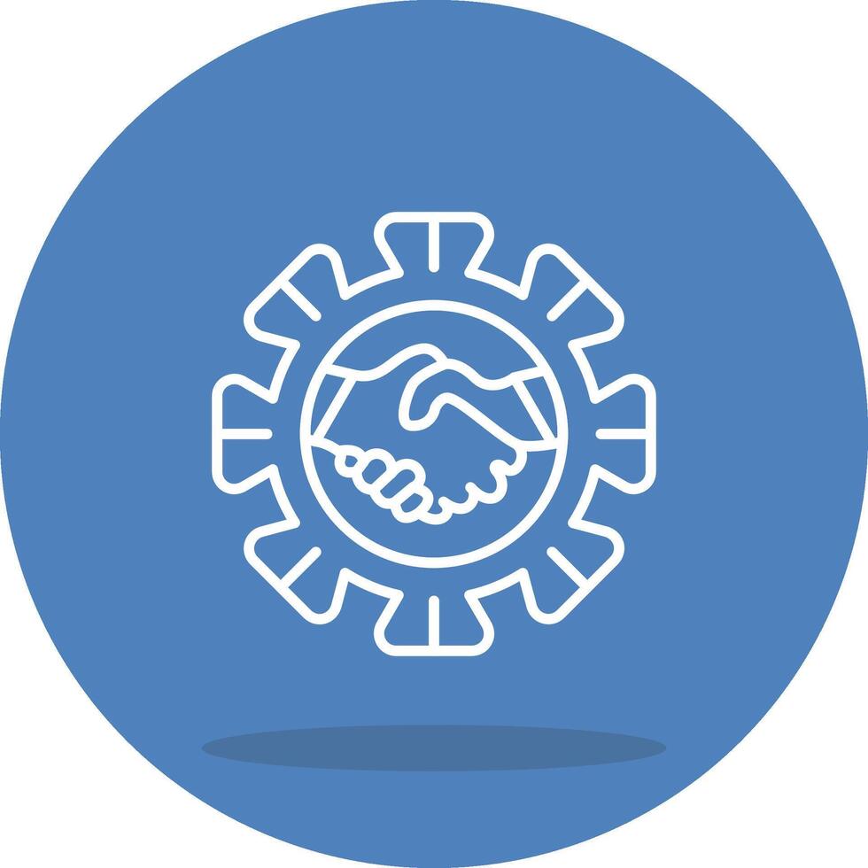 CRM Hand Shake Bold Visual Design Mark vector