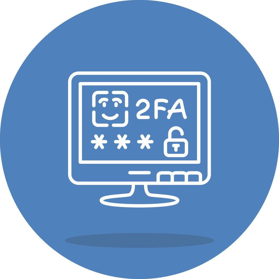 dos factor autenticación mínimo ui gráfico activo vector
