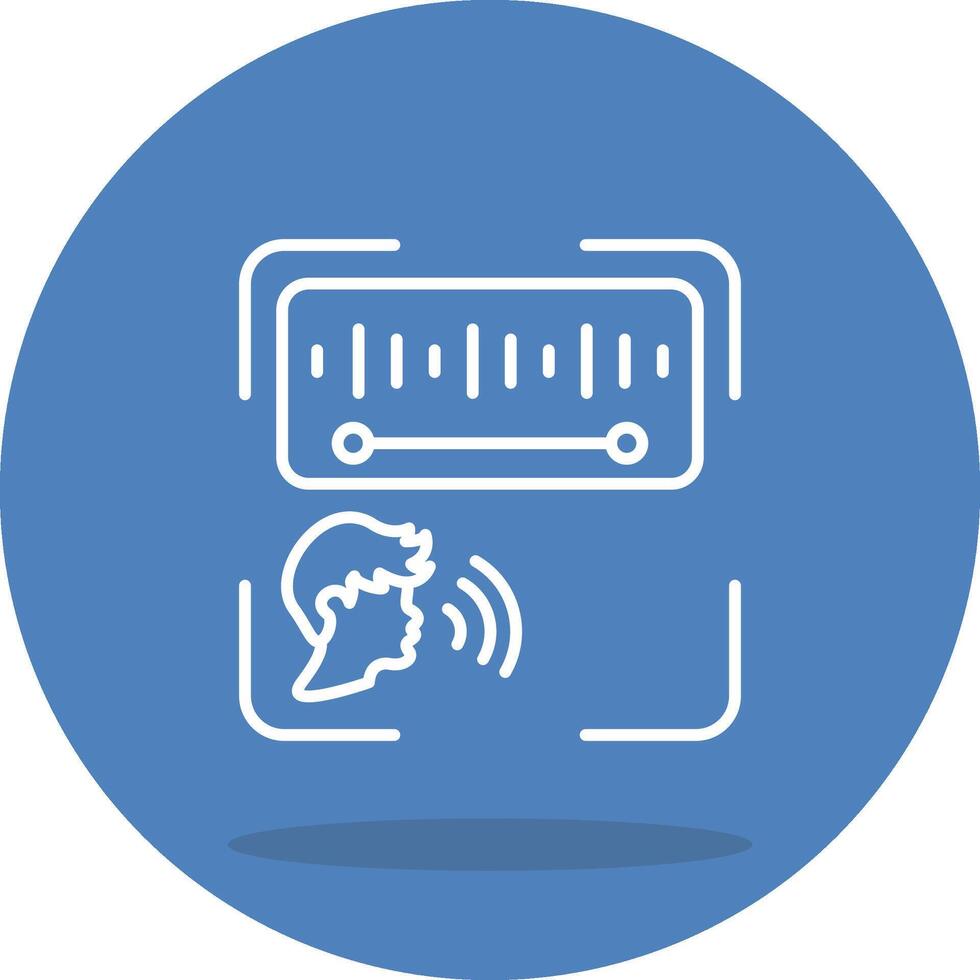 Voice Recognition Unique UI Graphic Representation vector